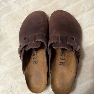 Birkenstock Dark Brown Slip-On Clogs